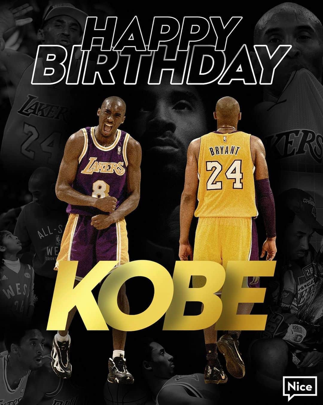 Nice Kicksさんのインスタグラム写真 - (Nice KicksInstagram)「Happy Birthday Kobe. 💜💛 #MambaForever 🐍」8月23日 23時38分 - nicekicks