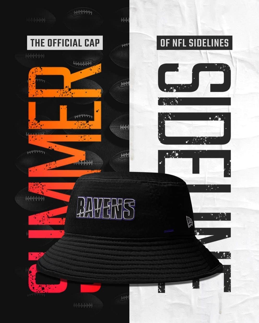 ニューエラ・キャップのインスタグラム：「The official NFL Summer Sideline Bucket is here for the summer heat. Back your team with style at neweracap.com . Link in bio」