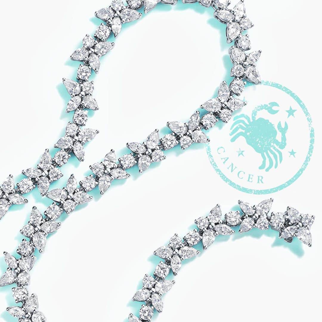 ティファニーさんのインスタグラム写真 - (ティファニーInstagram)「Tiffany Style Horoscope Cancer (June 21–July 22) Imaginative. Loyal. Empathetic. ——— “Sophisticated” is a word that comes to mind when describing a Cancer’s style—so it’s no surprise your sign favors diamond jewelry like the #TiffanyVictoria collection. Tap for an elegant choice and discover more via the link in bio. #TiffanyAndCo」8月23日 23時54分 - tiffanyandco