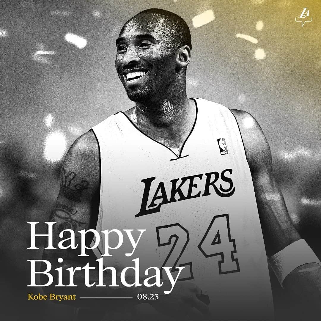 Los Angeles Lakersさんのインスタグラム写真 - (Los Angeles LakersInstagram)「We miss you every day, Kobe. Happy birthday from your Lakers family.」8月24日 0時24分 - lakers