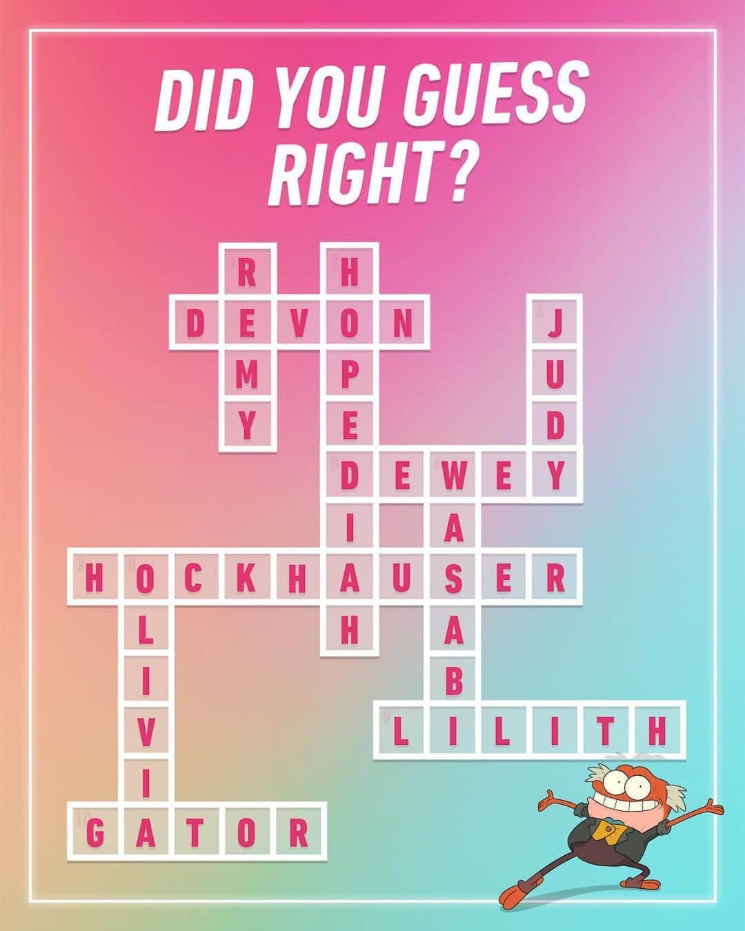 Disney Channelさんのインスタグラム写真 - (Disney ChannelInstagram)「Call yourself a #DisneyChannel expert? Try our show themed crossword puzzle and let us know how you did in the comments!  Clues—  Across: 3. Nia and Booker's dad from Raven's Home 5. Donald's nephew in DuckTales who wears a blue shirt 7. Lou's last name in Bunk'd 9. Eda the Owl Lady's older sister in The Owl House 10. Byron's best friend and radio co-host in Just Roll With It  Down: 1. Cricket's best friend in Big City Greens 2. Hop Pop's full name in Amphibia 4. Sydney's Grandma in Sydney to the Max 6. The laser expert from Big Hero 6 - also a condiment 8. Gabby Duran's little sister」8月24日 0時54分 - disneychannel