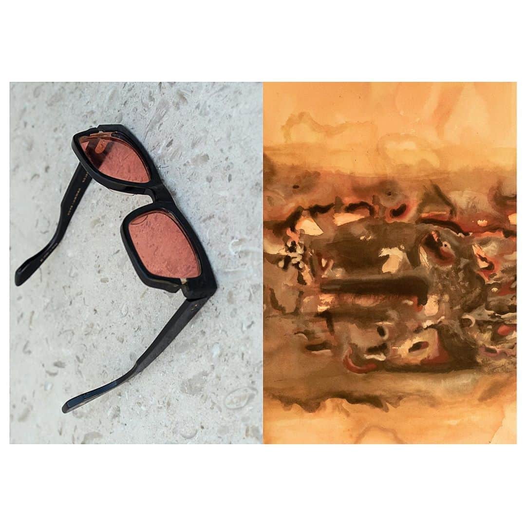 ディタのインスタグラム：「Sekton revives DITA’s heritage of supersized eyewear with an uncompromising expression. The Sekton meets a chaotic abstract painting while sporting a new expressive unreleased lens color. #DITAEyewear #DITAPlaces #NobuLosCabos #DITASekton #CategoryofOne #DITAsunglasses」