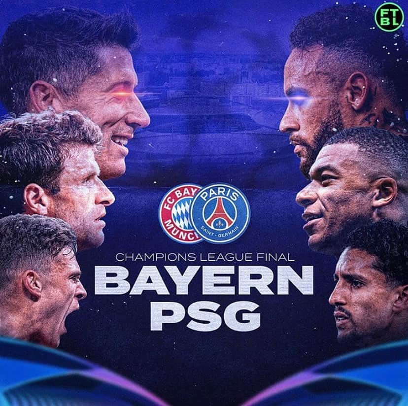 ナイジェル・デ・ヨングのインスタグラム：「Excited for this one!  Obvious question, Who you got? 🏆 Bayern - PSG  #ChampionsLeagueFinal2020」