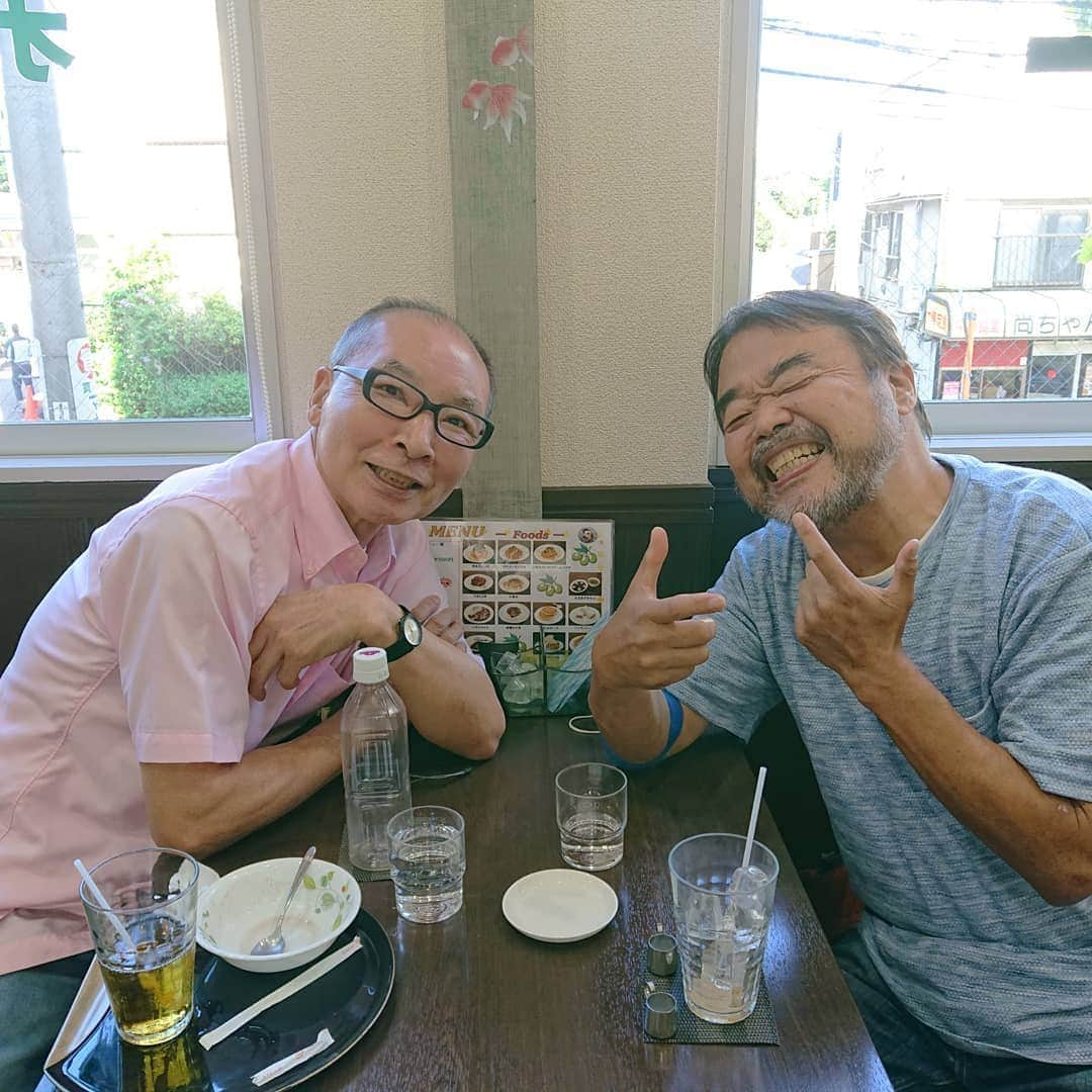 グレート義太夫さんのインスタグラム写真 - (グレート義太夫Instagram)「カサ・デ・オリーバでキーマカレー。さいたまんぞうさんと偶然❗ご馳走様でした。 #カサデオリーバ  #さいたまんぞう  #キーマカレー」8月24日 16時30分 - great_gidayu