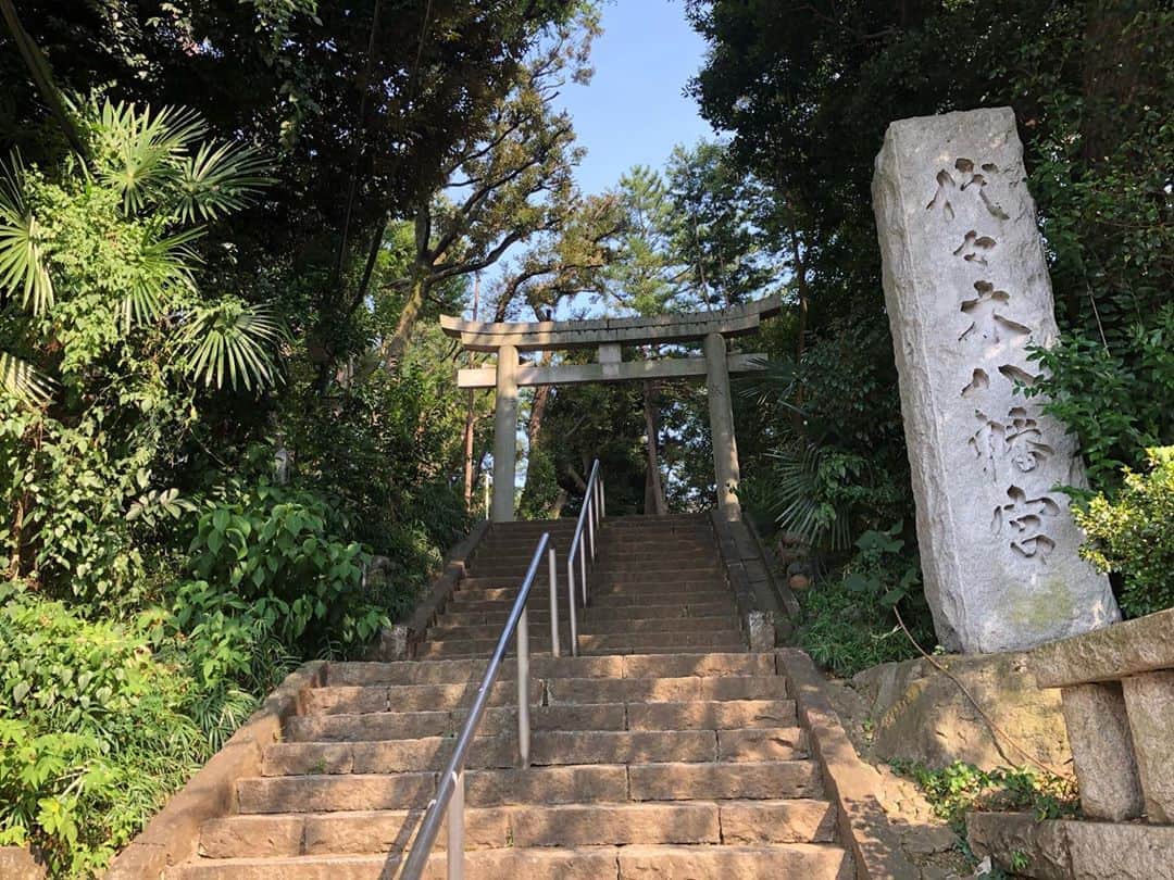 のインスタグラム：「合掌...🙏 #代々木八幡宮  #戦勝祈願 #夏 #蝉 #prowrestler」