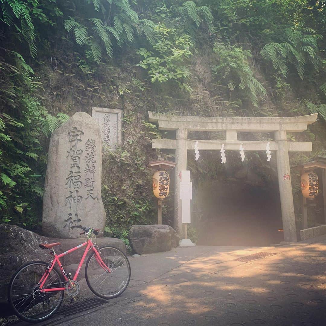 マシュー・チョジックのインスタグラム：「🚲⛩🤣 #銭洗弁財天宇賀福神社 #自転車の旅 #shintoshrine #Kanagawa #Japan #神奈川 #日本 #自転車 #bicycletrip」