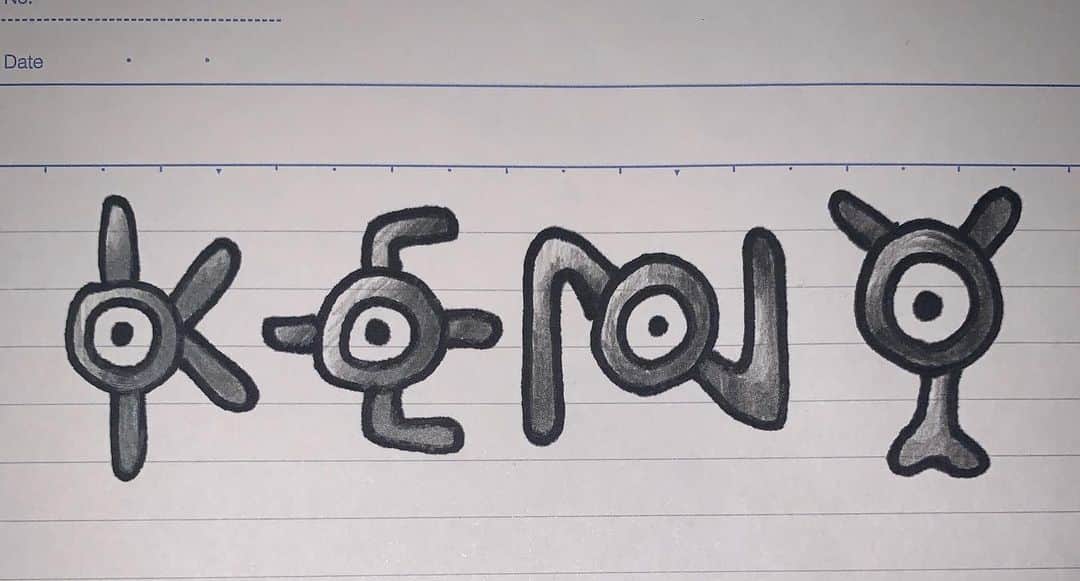 のインスタグラム：「#kenstagram #アンノーン #pokemon  #keny」