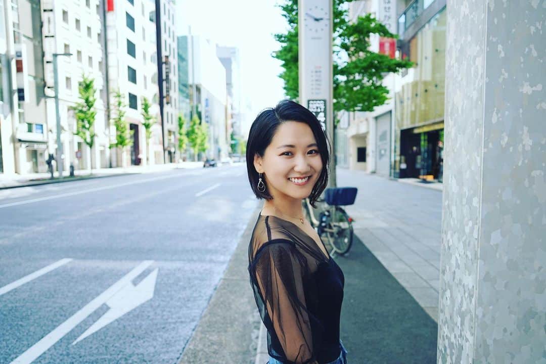 のインスタグラム：「ちょいボーイッシュスタイル♪  #休日デート #妄想デート  #ボーイッシュ #シースルー  #銀座ぶらり #銀ぶら #ショートヘア #短发 #银座  #探险 #日本女孩  #shorthair  #japanesegirl」