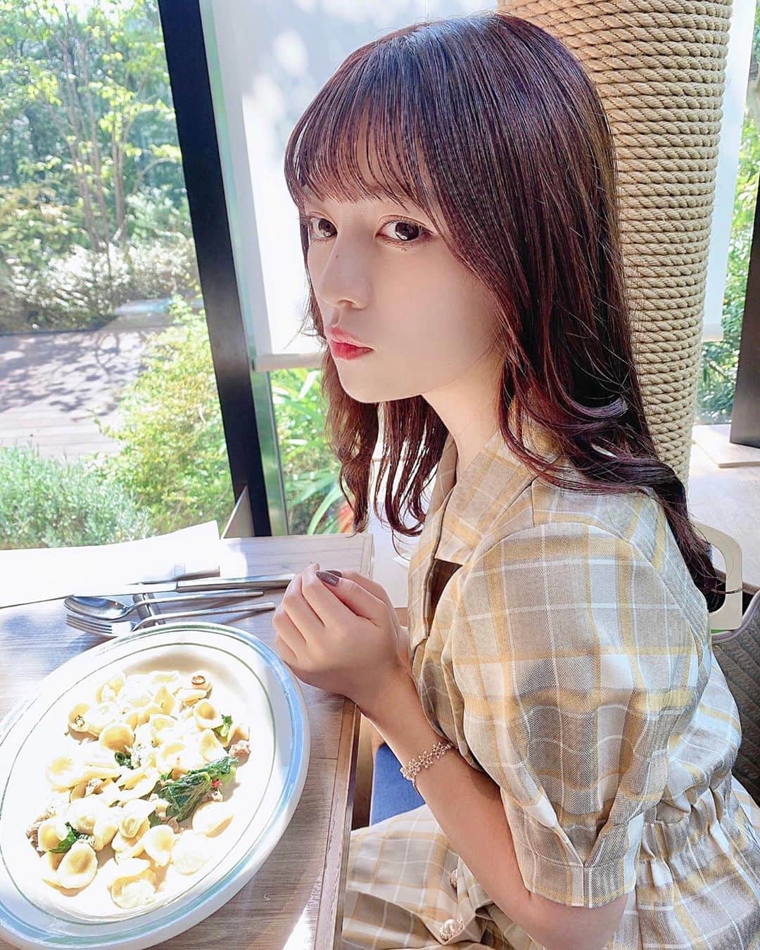 廣川奈々聖のインスタグラム：「きょうの幸せなごはんタイム〜🐑♡  ﻿ ﻿ #カフェ巡り#ランチ#パスタ」