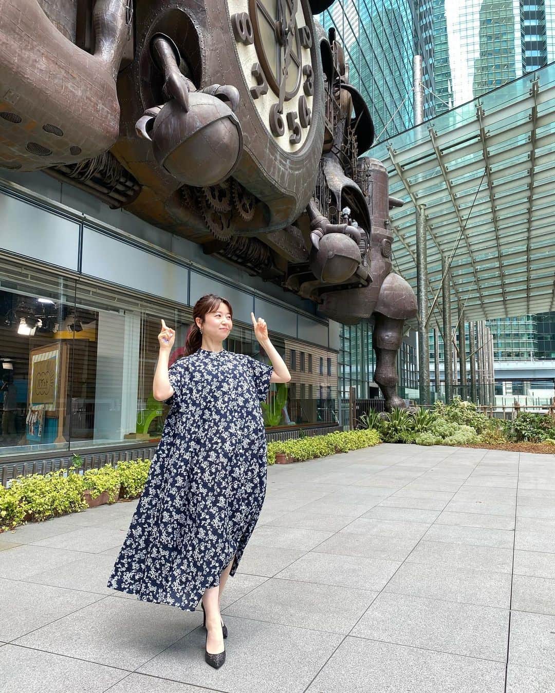 のインスタグラム：「2020.08.24(月)  #日本テレビ 「 #バゲット 」#衣装  #ワンピース  #jeune @aldridge_official  #日テレ #テレビ衣装 #気象予報士 #お天気キャスター #気象キャスター  #weathercaster #weatherforecaster  #今日の衣装　#きょうの衣装　#今日の服 #今日のコーデ　#今日のスタイリング  #コーディネート　#153cmコーデ  #ootd #ootdfashion #ootdstyle  #2020ss  #春コーデ　#夏コーデ　 #春服 #夏服　#fashion」