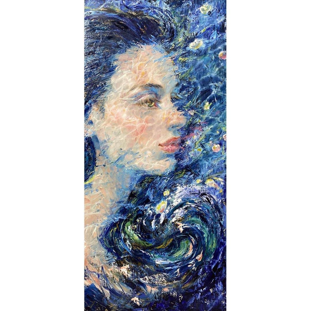 古賀陽子のインスタグラム：「WIP 制作中 #artwork #個展 #展示  #作品  #画家 #作家 #アート #アーティスト #アートワーク #美術館 #絵 #油絵 #絵画展 #人物画 #美人画 #女性画 #アートのある暮らし #ギャラリー #神戸 #exhibition #exhibit #art #instaart #instaartist #artist #artwork #gallery #beauty #portrait #painting  #figure」
