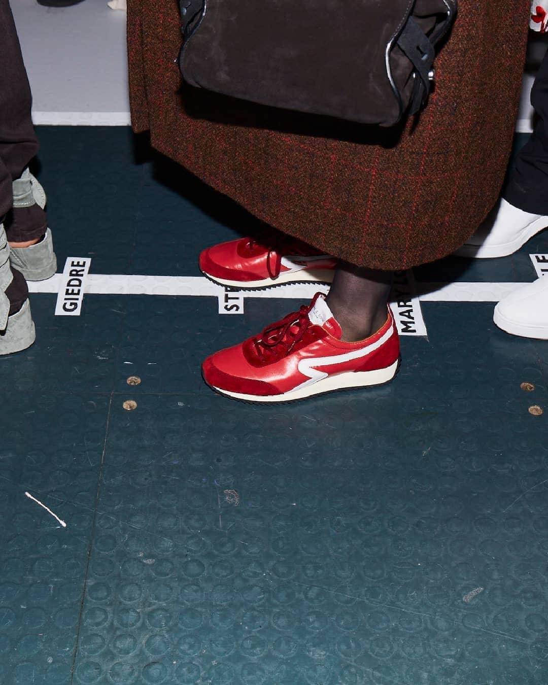 ラグ&ボーンのインスタグラム：「Lining up for fall in the Retro Runner. Our sustainably-minded, all weather trainer.  Step back in time.」