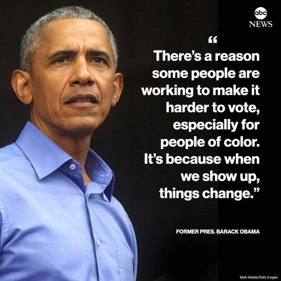 ABC Newsさんのインスタグラム写真 - (ABC NewsInstagram)「Warning of disinformation efforts around mail-in voting, Pres. Barack Obama says, "There's a reason some people are working to make it harder to vote, especially for people of color. It’s because when we show up, things change." #barackobama #voting #mailinvoting #disinformation #election」8月24日 23時01分 - abcnews