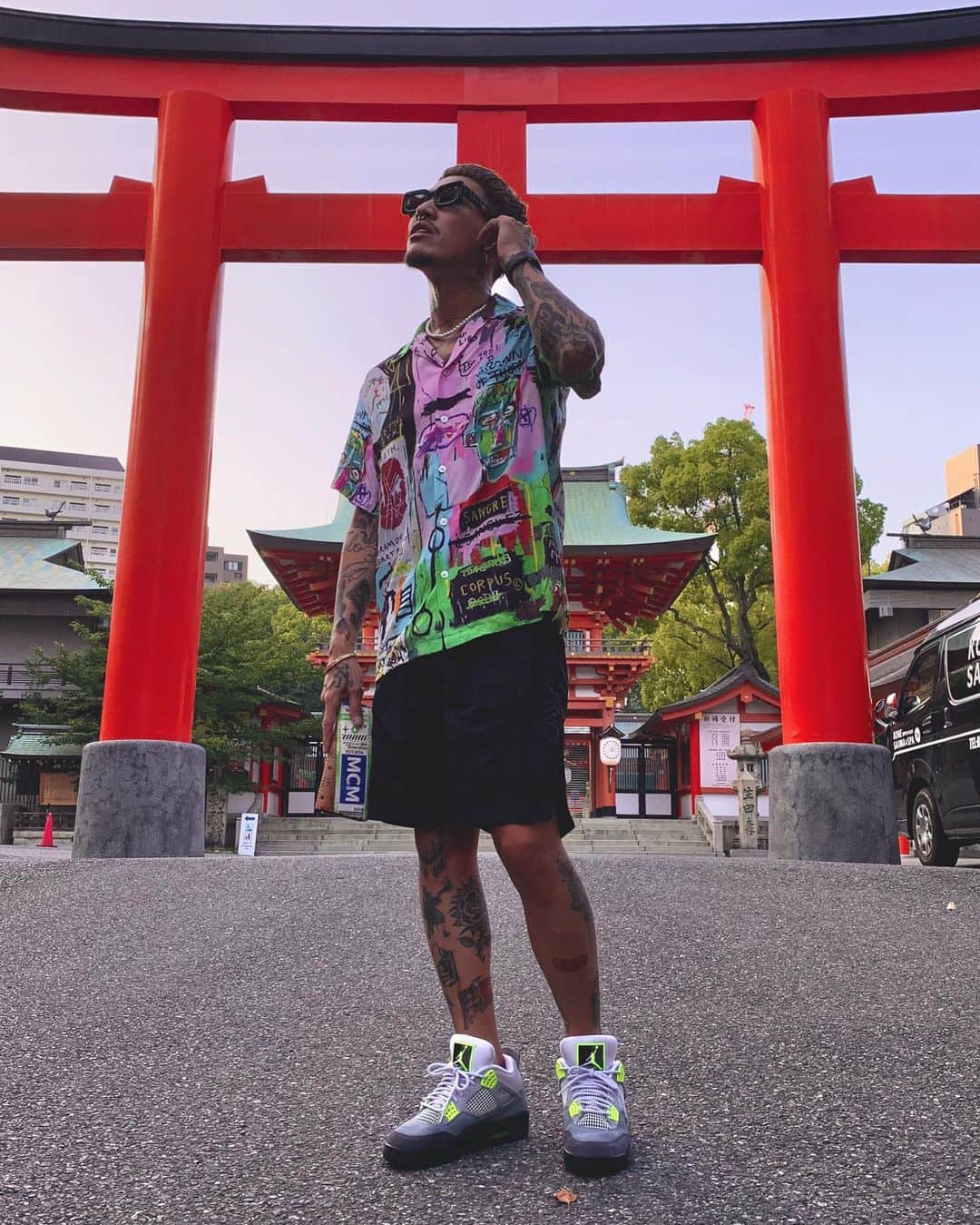 Staxx Tのインスタグラム：「Updated to version 3.4👼🏽🙏🏽 ﻿ ﻿ ここからさらに進化します。﻿ ﻿ #KOBE #神戸 #生田神社 #Baskiat」