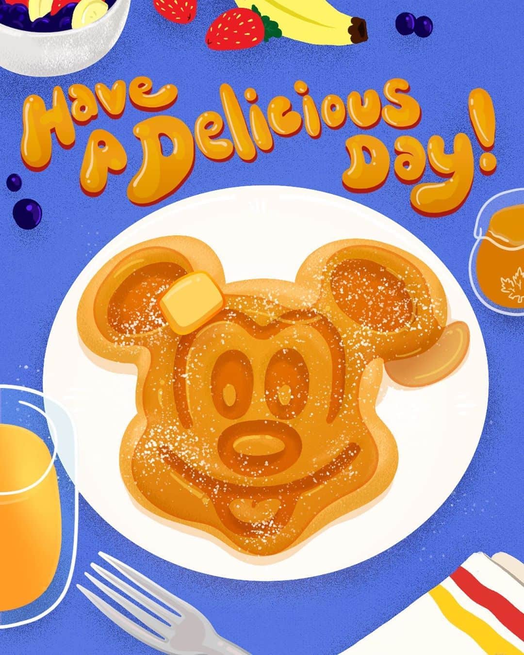 ミッキーマウスさんのインスタグラム写真 - (ミッキーマウスInstagram)「It’s not #NationalWaffleDay without a famous Mickey waffle! What’s your favorite topping? 🍓🍌」8月25日 3時20分 - mickeymouse