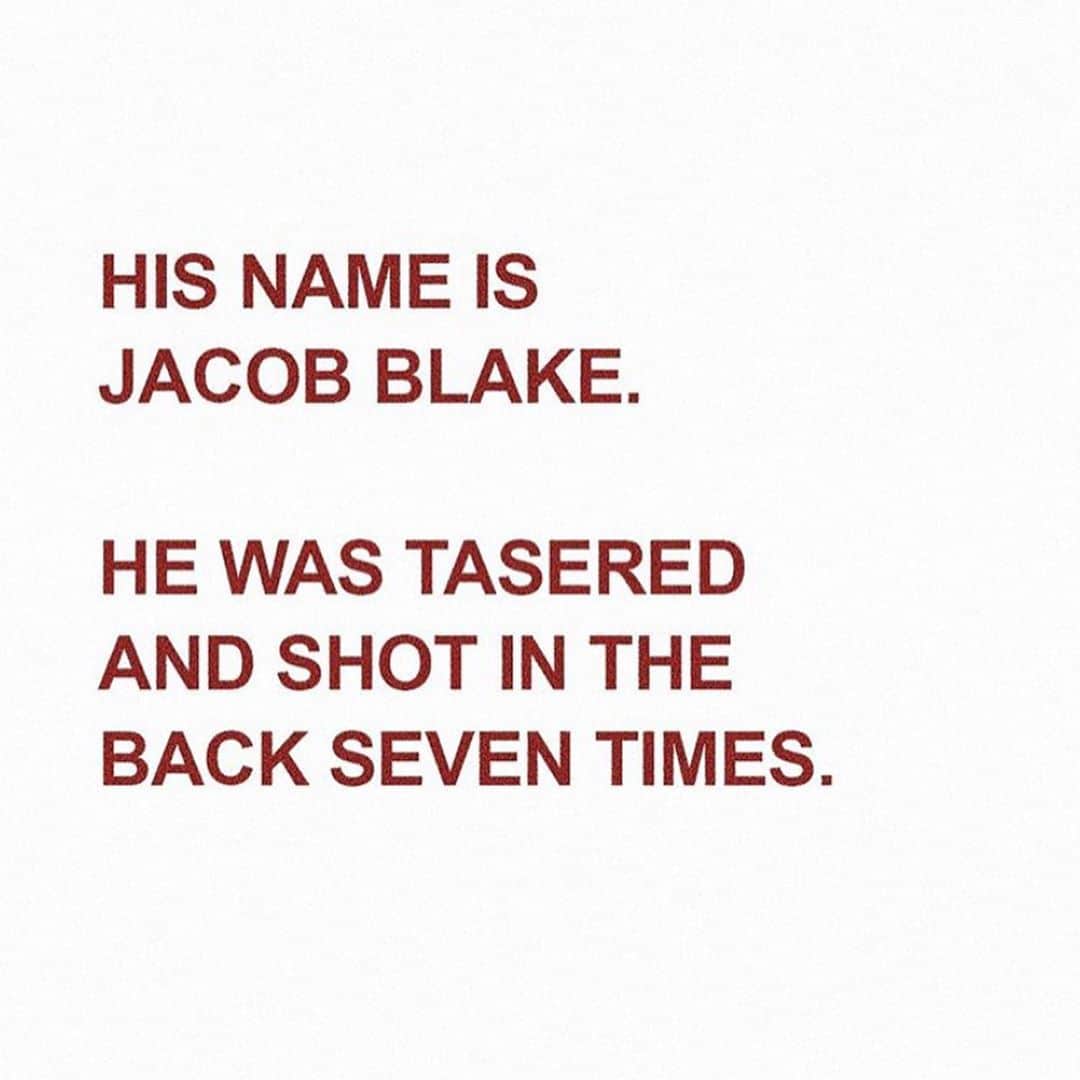 ケリー・オックスフォードのインスタグラム：「Leave a message or stay on the line and wait to speak to someone. Send prayers to his family. #justiceforjacobblake  Graphic Credit @domrobxrts」