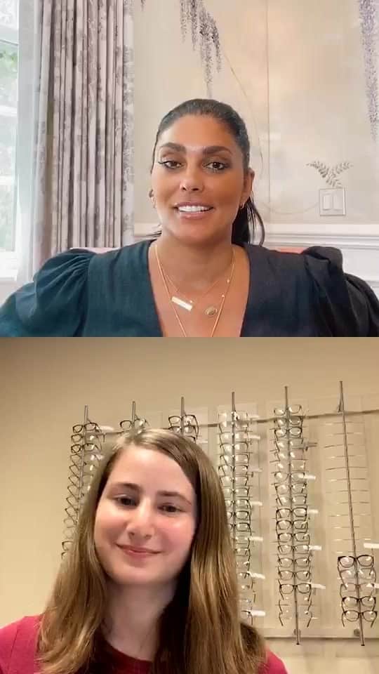 のインスタグラム：「With @aaopticalco (who makes the frames) marketing Sarah interviewing her! 🤓❤️🧡💛💚💙💜🌈  #rachelroy  #rachelrachelroyeyewear  #rachelrachelroyglasses  #loveislove🌈」