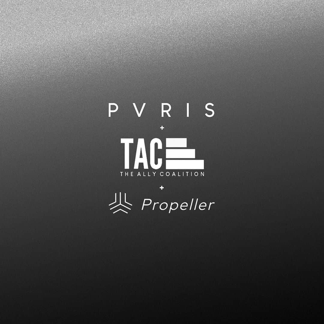 PVRISのインスタグラム：「We’re teaming up with @propeller.la and @allycoalition to help support Black LGBTQ Youth. Visit the link in our bio to learn more, take action and be entered to meet PVRIS on our 2021 tour.」