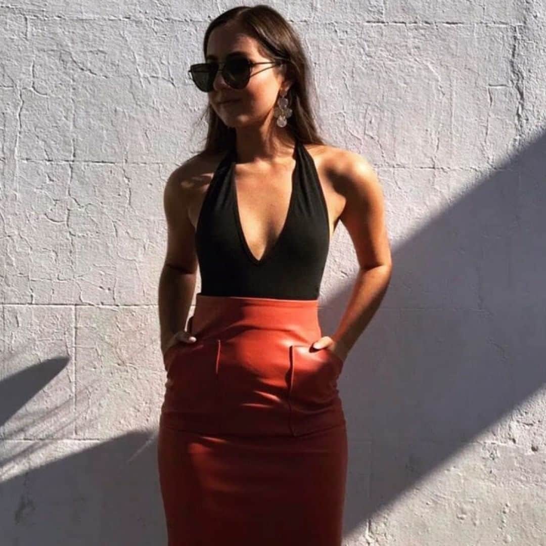 のインスタグラム：「@allannahbev in the must-own Cotton Spandex Halter Bodysuit. Link In Bio. Tag us for a feature. . . . #AmericanApparel #Summer #HalterBodysuit」