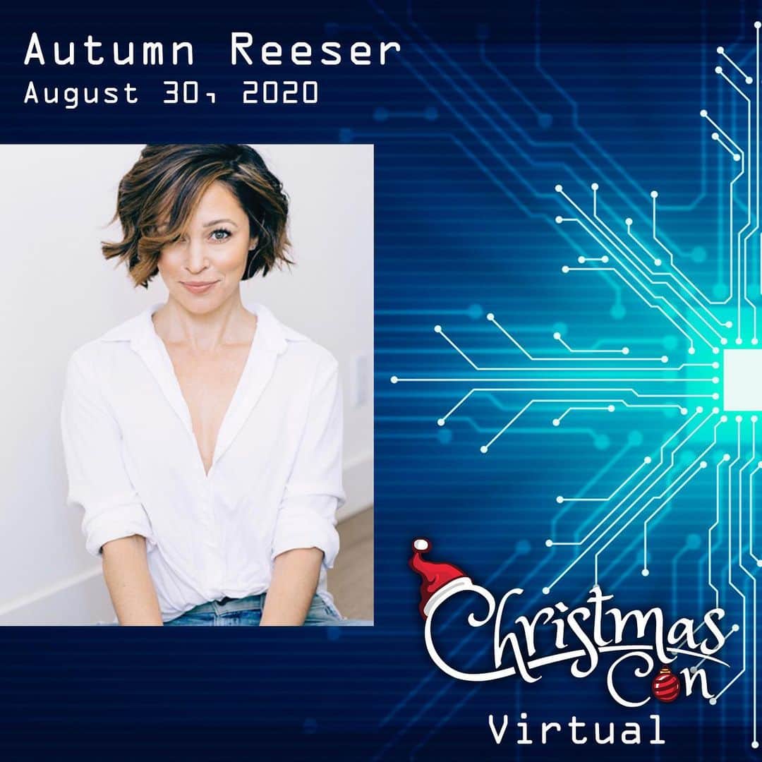 オータム・リーザーのインスタグラム：「I’m going live for virtual Christmas-Con on August 30th! I’ve been invited to do some one-on-one video chats, autographs and a panel at 1pm PST to connect with all of you Hallmark fans. Visit the link in my bio or @thats4ent for all the info and to buy tickets! Can’t wait to meet you! ❄️」