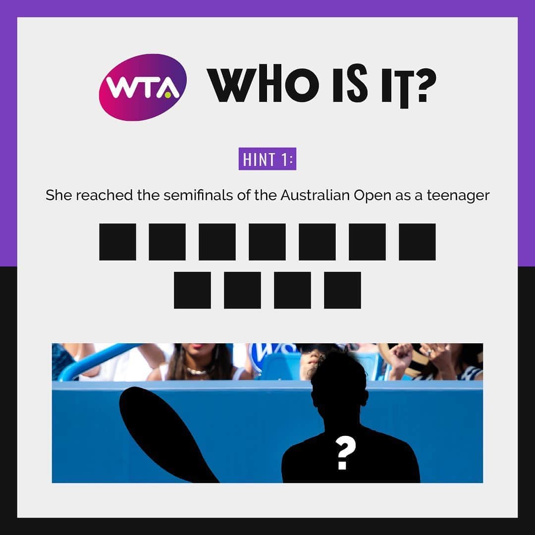 WTA（女子テニス協会）さんのインスタグラム写真 - (WTA（女子テニス協会）Instagram)「Can you guess the player? 🧐  Swipe for hint 2 & the answer 👉」8月25日 6時28分 - wta