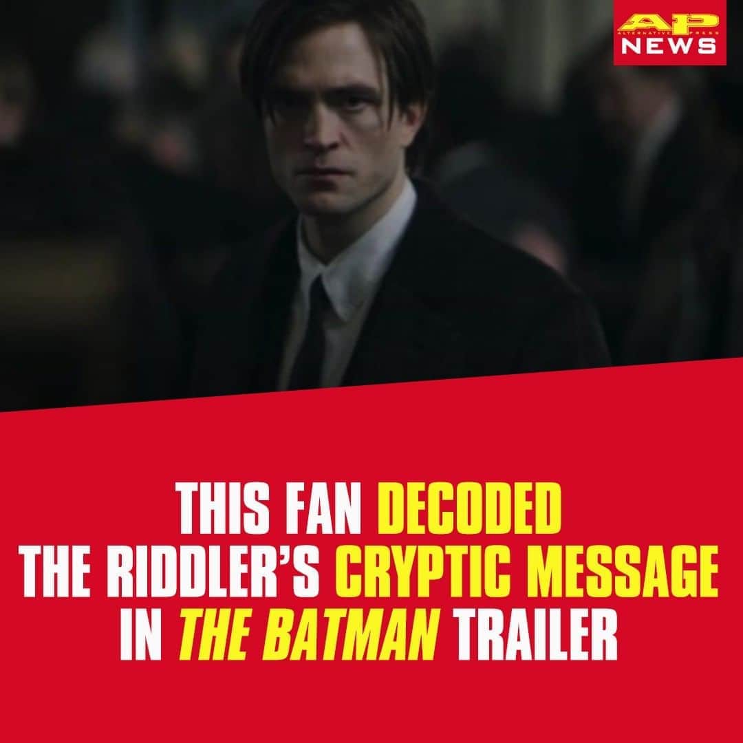 Alternative Pressさんのインスタグラム写真 - (Alternative PressInstagram)「The Riddler’s cryptic message in @mattreevesla’s ‘The Batman’ trailer could foreshadow what’s to come in the highly-anticipated film⁠ LINK IN BIO⁠ .⁠ .⁠ .⁠ #thebatman #batman #thebatmantrailer #mattreeves #thebatmantrailermessage #dccomics #dcheroes #dcuniverse #robertpattinson #alternativepress #altpress」8月25日 6時30分 - altpress