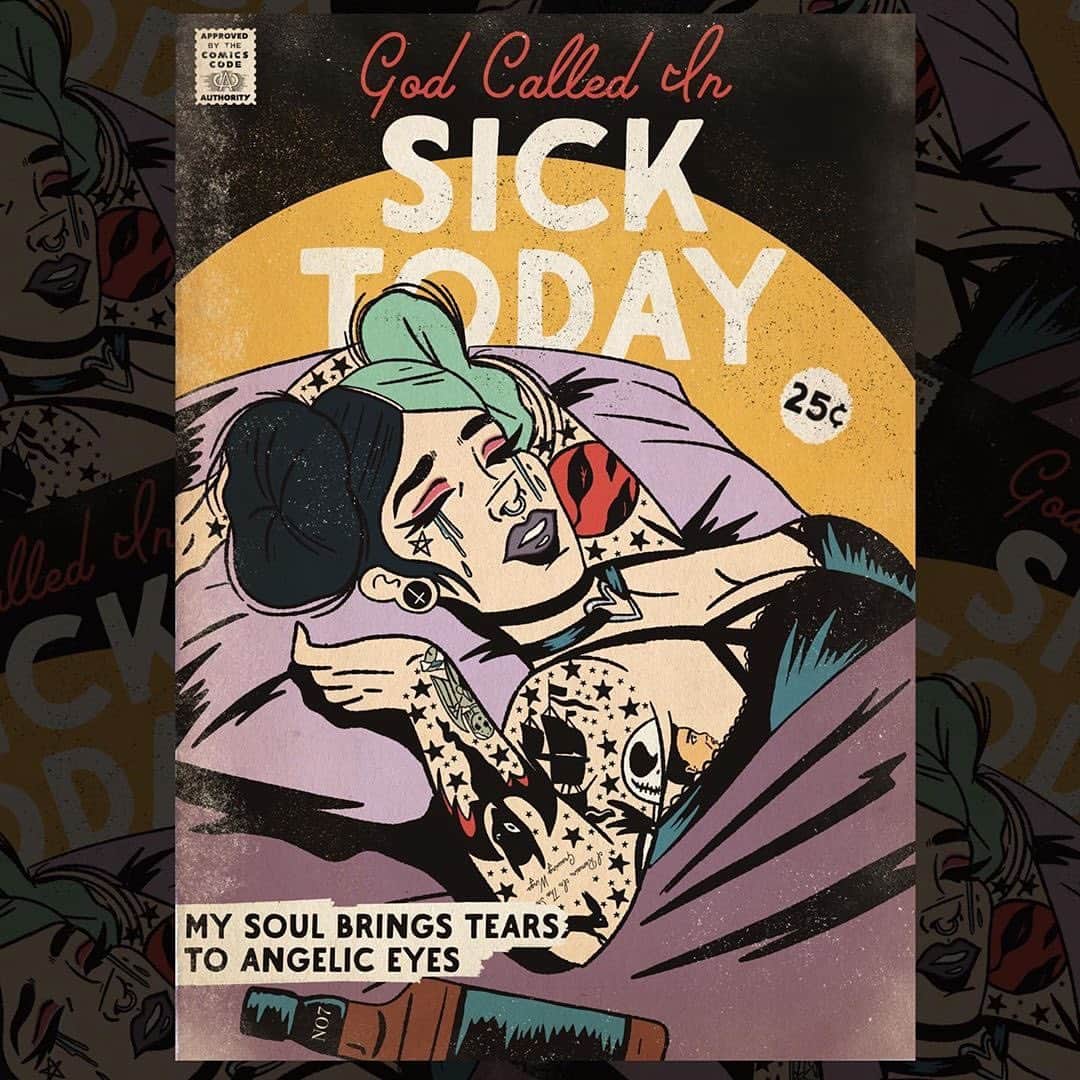 AFIのインスタグラム：「“God Called In Sick Today” reimagined by @hecreative.」