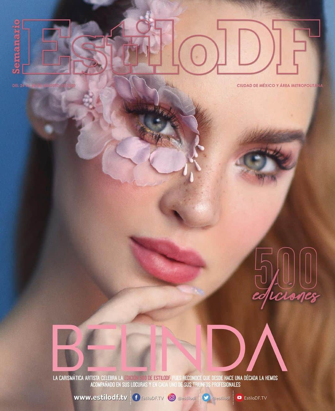ベリンダのインスタグラム：「Muchas gracias @estilodf por esta increíble portada, me encantó!!   📸 @alexcordovaphoto  Maquillaje: @delarosamakeup  Pelo: @javierdiaz_hairstyle  Estilismo: @readingp  RP: @prensadanna  Dirección RP: @michbecker」
