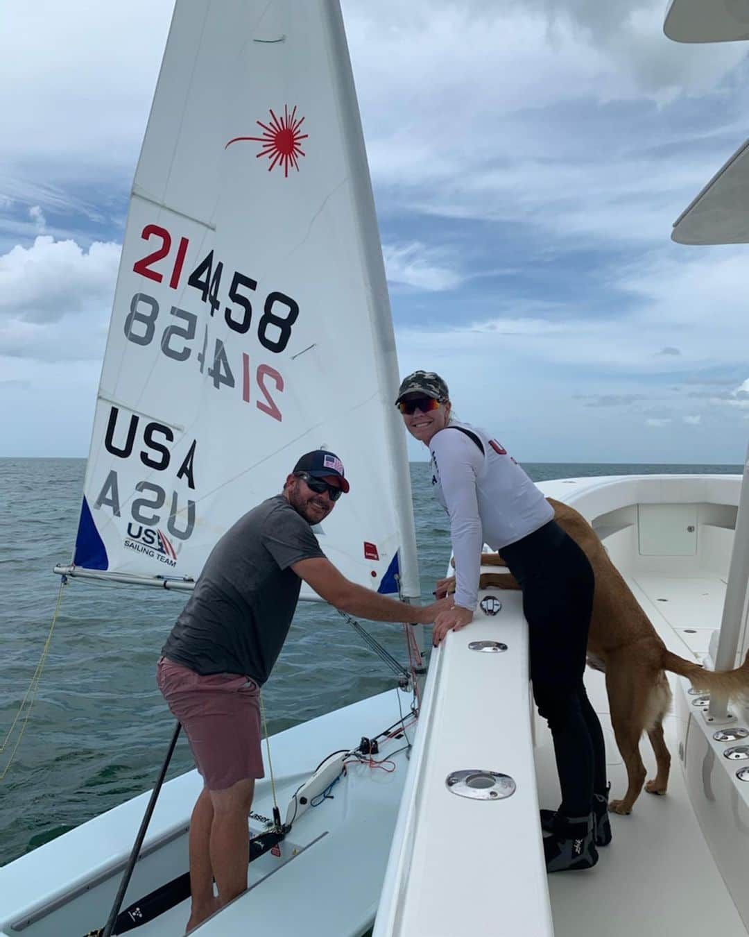 ペイジュ・レイリーさんのインスタグラム写真 - (ペイジュ・レイリーInstagram)「Look who I got back sailing 😃 He said he liked Radials more than Finns! • • • #brother #amilying #florida #lovefl #training #sail #goodtimes #sundayfunday」8月25日 8時22分 - paigeraileysailor