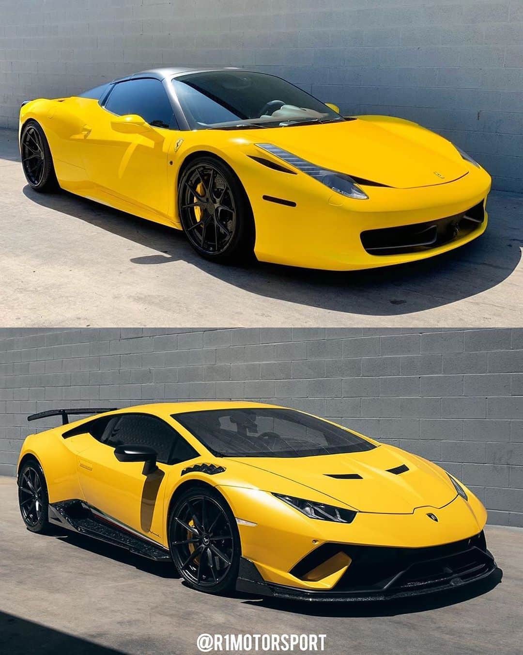 CARLiFESTYLEさんのインスタグラム写真 - (CARLiFESTYLEInstagram)「Who’s the better yellow car? Done by @r1motorsport #carlifestyle」8月25日 9時37分 - carlifestyle