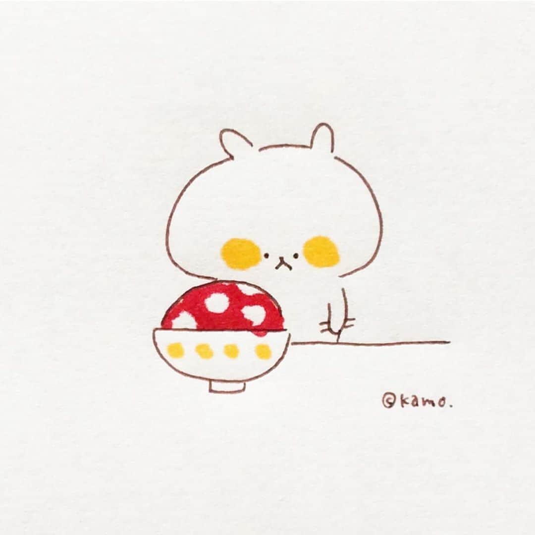 カモさんのインスタグラム写真 - (カモInstagram)「即席ドッキー #即席ラーメン記念日#instantnoodle#イラスト#illustration#ウサギタケ#usagitake」8月25日 9時43分 - illustratorkamo