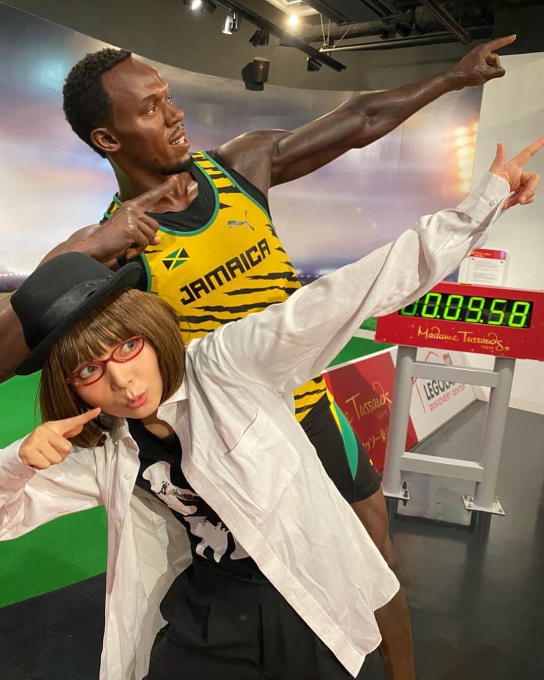 のインスタグラム：「コロナに負けるな、ボルト！🇯🇲💪﻿ ﻿ ﻿ ﻿ ﻿ ﻿ ﻿ ﻿ ﻿ ﻿ #ボルト#ジャマイカ#コロナに負けない #お大事に #マダムタッソー東京 #usainbolt #jamica #madametussaudstokyo #beatthecoronavirus #takecare」