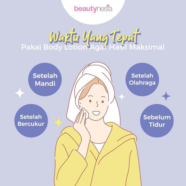 のインスタグラム：「Supaya kulit tubuh tetap lembab dan cerah tentu harus diimbangi dengan perawatan tubuh yang rutin. Salah satunya dengan rajin menggunakan body lotion. Tapiiiii taukah kamu Beautynesian, ada waktu waktu tertentu yang bisa membuat manfaat body lotion bekerja secara optimal. Kalau kamu, paling sering pakai lotion di waktu kapan nih ?⁣ ⁣ #BeautynesiaID #Beautynesia #BodyLotion #Perawatantubuh #BodyCare #Lotion」