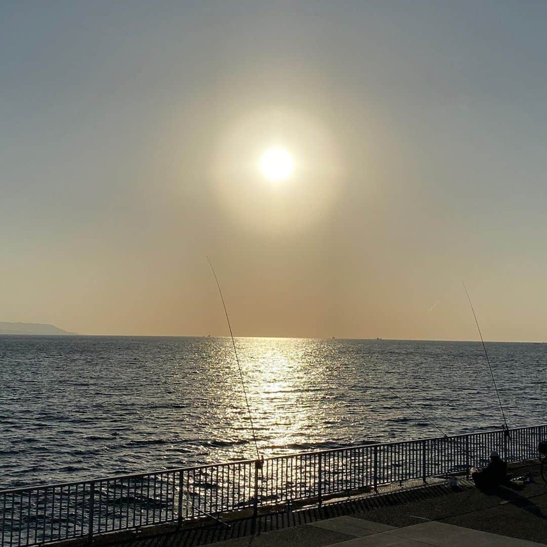 のインスタグラム：「夕陽🌅　#海岸 #散歩 #海 #夕焼け　#夕焼け空 #夕陽 #太陽 #空　#空が好き #地平線 #空が好きな人と繋がりたい  #大蔵海岸 #明石 #アジュール舞子 #舞子 #垂水  #淡路島 #須磨  #lovehyogo #兵庫県 #神戸 #ファインダー越しの世界  #ファインダー越しの私の世界  #写真で伝えたい私の世界  #写真好きな人と繋がりたい 　 #景色好きな人と繋がりたい #景色 #絶景 #japan_of_insta  #japan_photo」