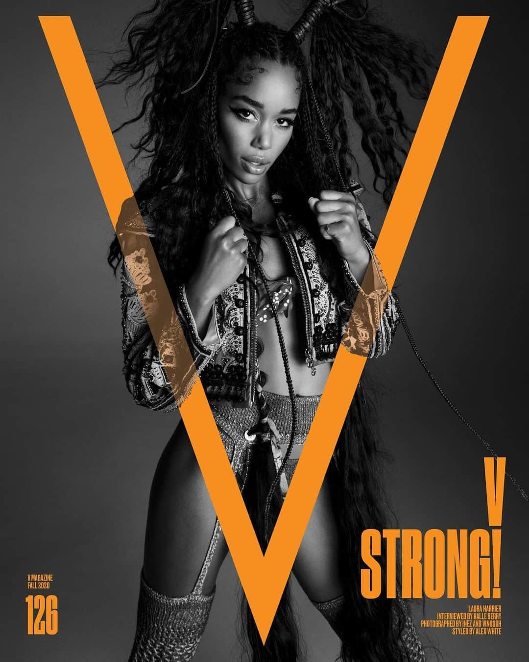 V Magazineさんのインスタグラム写真 - (V MagazineInstagram)「V STRONG! Known for her roles in @netflix’s #Hollywood and @officialspikelee’s #BlacKkKlansman, actress and next generation superstar @lauraharrier graces the cover of V126, our new fall issue! Shot by photography duo @inezandvinoodh and styled by @alexwhiteedits, the rising icon is captured in a whole new lens, like you’ve never seen her before! In an intimate interview with Hollywood legend @halleberry, Harrier opens up about her life’s mission: to vividly represent Black women on screen.   Head to the link in bio to discover the full interview! — Photography: @inezandvinoodh Fashion: @alexwhiteedits Interview: @halleberry Makeup: @fulviafarolfi (@bryanbantryagency) Hair: @lacyredway Manicure: @ginaedwards_ (@seemanagement) Casting: @itboygregk  Laura wears jacket @louisvuitton / briefs and stockings @isaboulder / ring @chromeheartsofficial / bandana worn as top stylist's own」8月25日 21時01分 - vmagazine