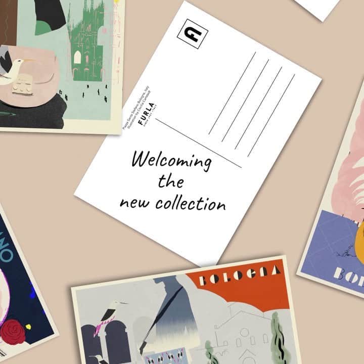 フルラのインスタグラム：「Welcoming the new collection. The correspondence of classic courtship, written on the back of a postcard. What’s on next?   #thefurlasociety #furlafeeling #newcollection #furla #accessories #fashion」