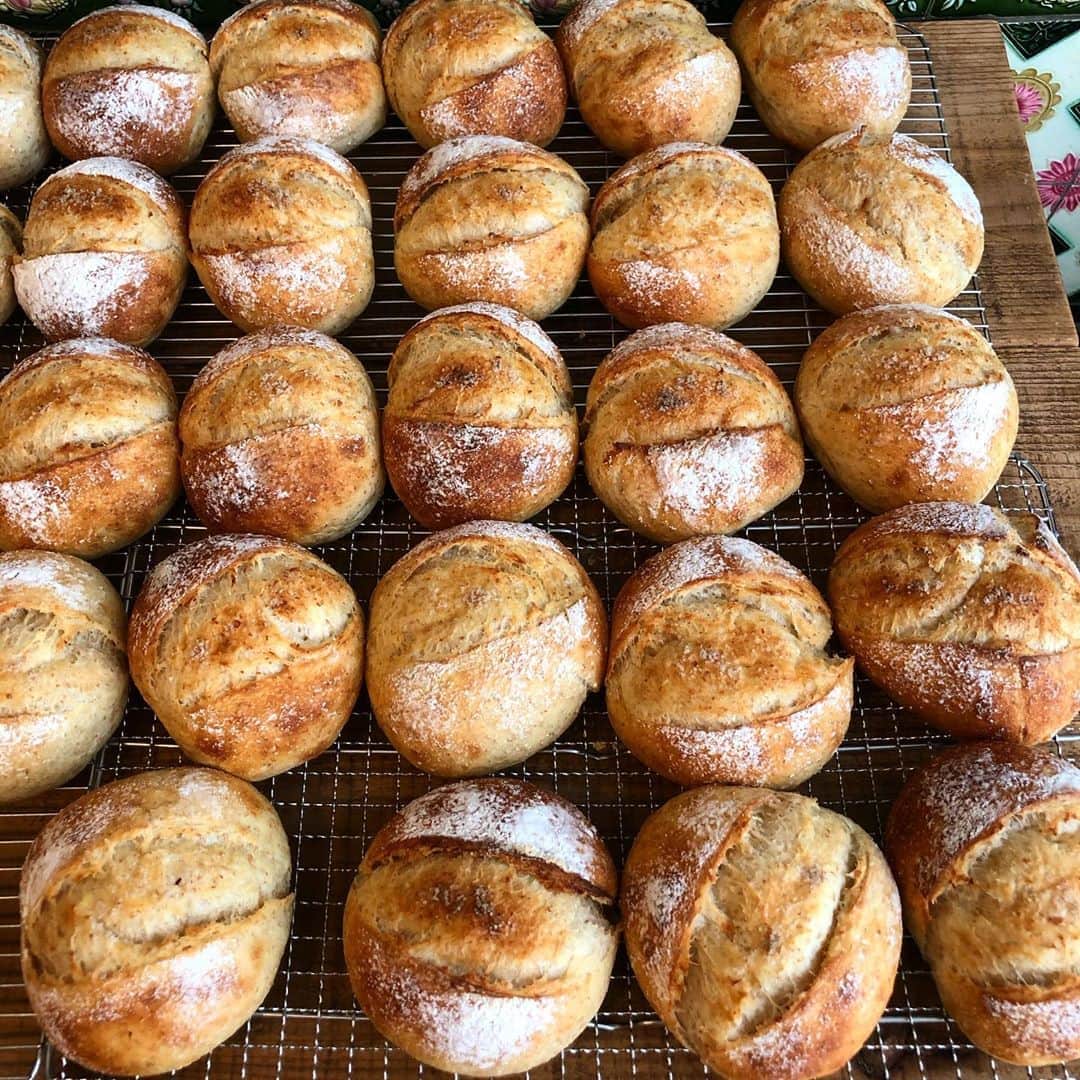 CHIPPRUSONのインスタグラム：「本日はオモテ市。第一便は終わりまして、16時から焼きたてのミルクローフ、塩パンの第二便が到着します。  @kushiage.omoto」