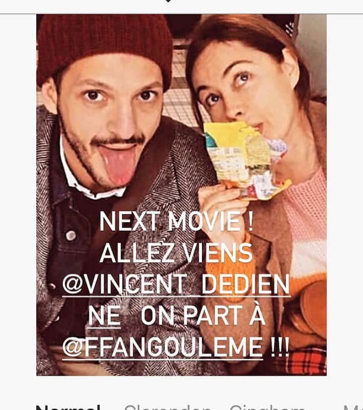 エマニュエル・ベアールのインスタグラム：「@ffangouleme  Next movie en competition !!👏🏻 film de #ludovicbergery ... avec mon coup de foudre @vincent_dedienne  et @tibovandenborre  @yannickchoirat  and and and ... on est fiers !!! En salle le 3 février #vivelecinema」