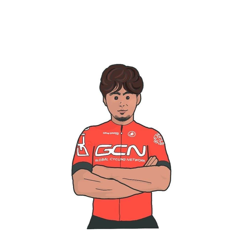 土井雪広のインスタグラム：「今夜もGCNショーお楽しみください😎  #gcn #castelli #cycling」
