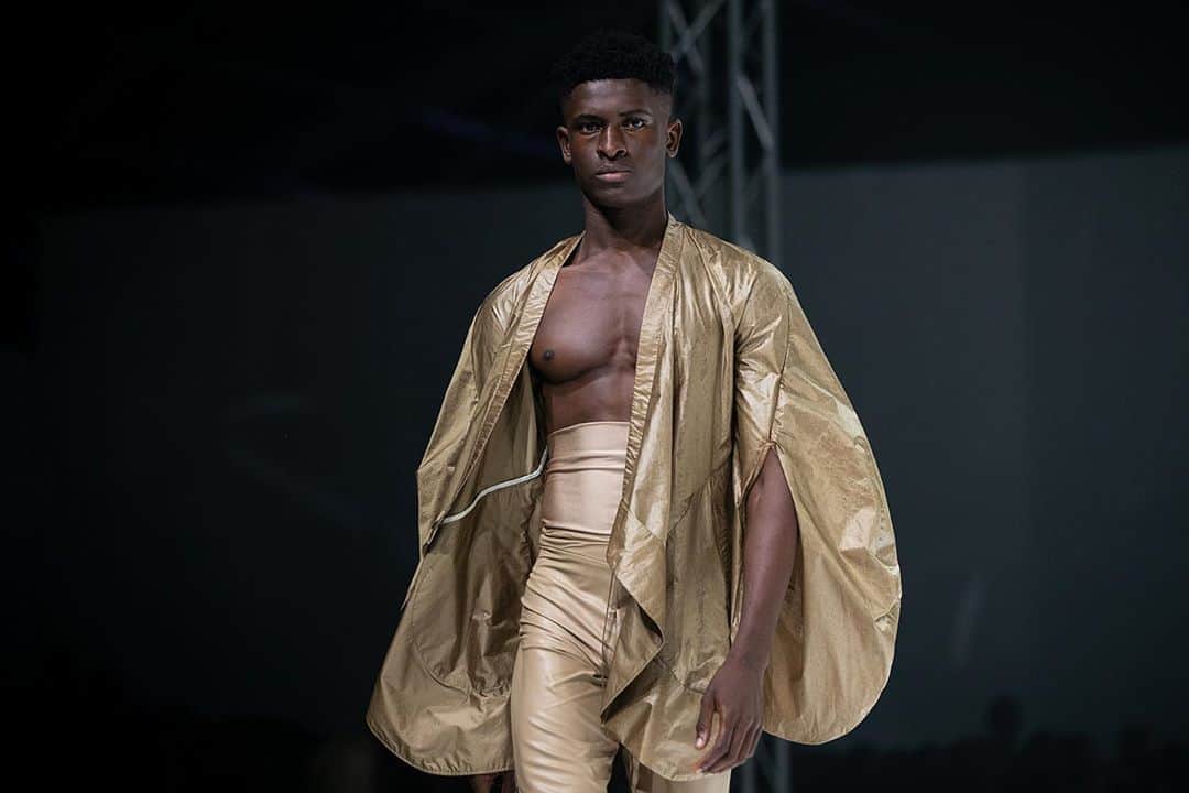 スリーアズフォーのインスタグラム：「#Back in 2019 we were invited to Lagos / Nigeria to present our “Human Plant” collection, which is an intersection of Anatomy and Botany, revealing the relationship between humans and our cosmic cousins, the plants.  The collection was rendered various shades of skin colors celebrating human diversity of colors as ONE with the plants. Picture by @eva.al.desnudo #humanplant #nigeria #lagos #nigerialagos」