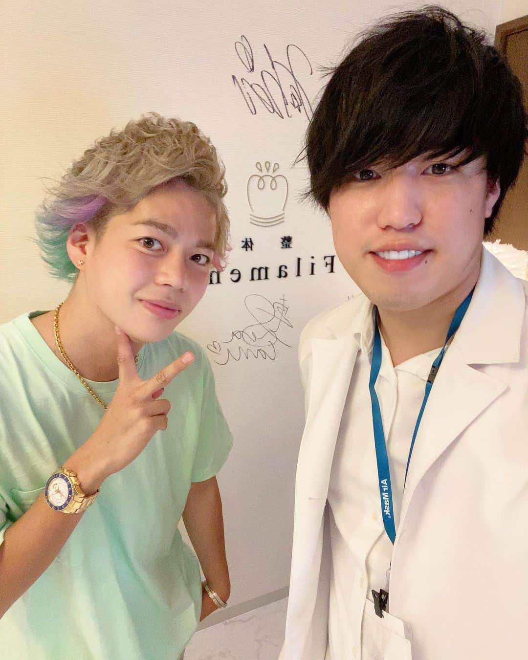美容整体師川島さん。のインスタグラム：「やはり名言が止まらなかった笑 @haruki.kai  . #川島悠希 #春木開 #整体Filament #整体 #美容 #小顔矯正」