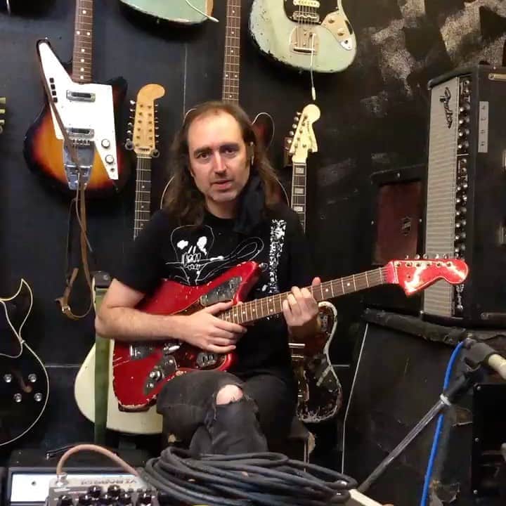 A Place to Bury Strangersのインスタグラム：「Hey everybody, I’m selling this guitar on the Death By Audio Protection By Audio Reverb store to raise money for @getusppe check out the shop from our link in bio or you can just donate directly」