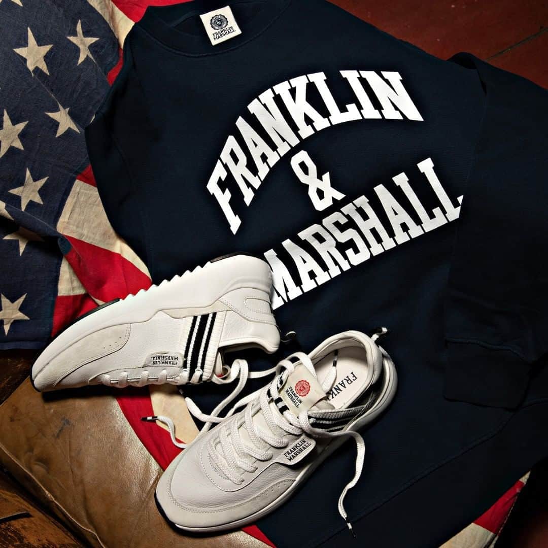 フランクリン&マーシャルのインスタグラム：「FRANKLIN & MARSHALL  SS2020 COLLECTION  Combining rich heritage with innovative classic-sport style  #franklinandmarshall #newcollection #ss20 #sweater #shoes」