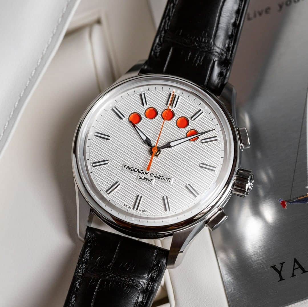 のインスタグラム：「If you have a buy list, this is definitely a watch that needs to make it ! ✅    #FrederiqueConstant #YachtTimerRegattaCountdown #AccessibleLuxury Check our bio to find out more about our watch.」