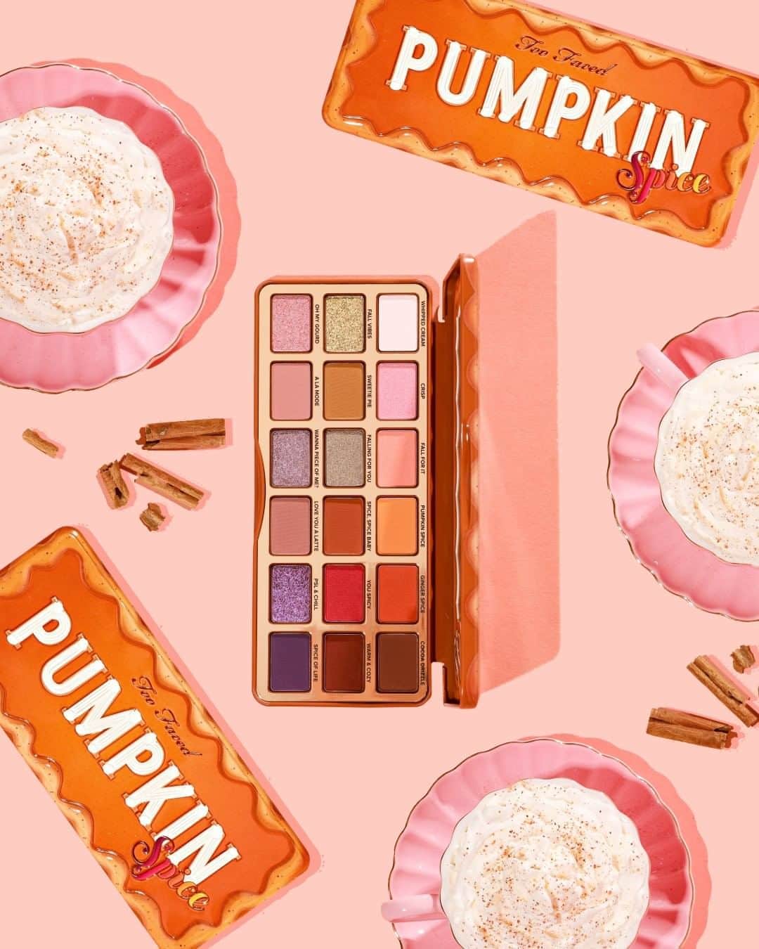Too Facedさんのインスタグラム写真 - (Too FacedInstagram)「Pumpkin Spice szn is in full effect 🍂🥧 Our NEW Pumpkin Spice Eye Shadow Palette is deliciously scented like pumpkin pie that will instantly take your senses into a cozy, warm and spicy dream. Stock up on toofaced.com! #toofaced」8月26日 3時00分 - toofaced