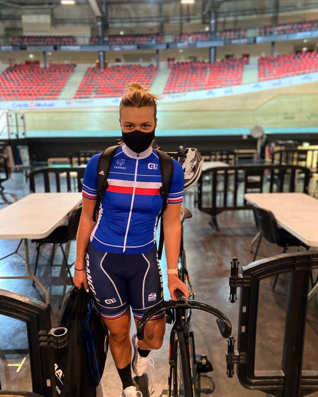 マチルド・グロさんのインスタグラム写真 - (マチルド・グロInstagram)「Be safe 😷 • • #athleteduteamfdj #adidasteam #cocacola #mgen #lookcycle #corima」8月26日 3時30分 - gros_mathilde