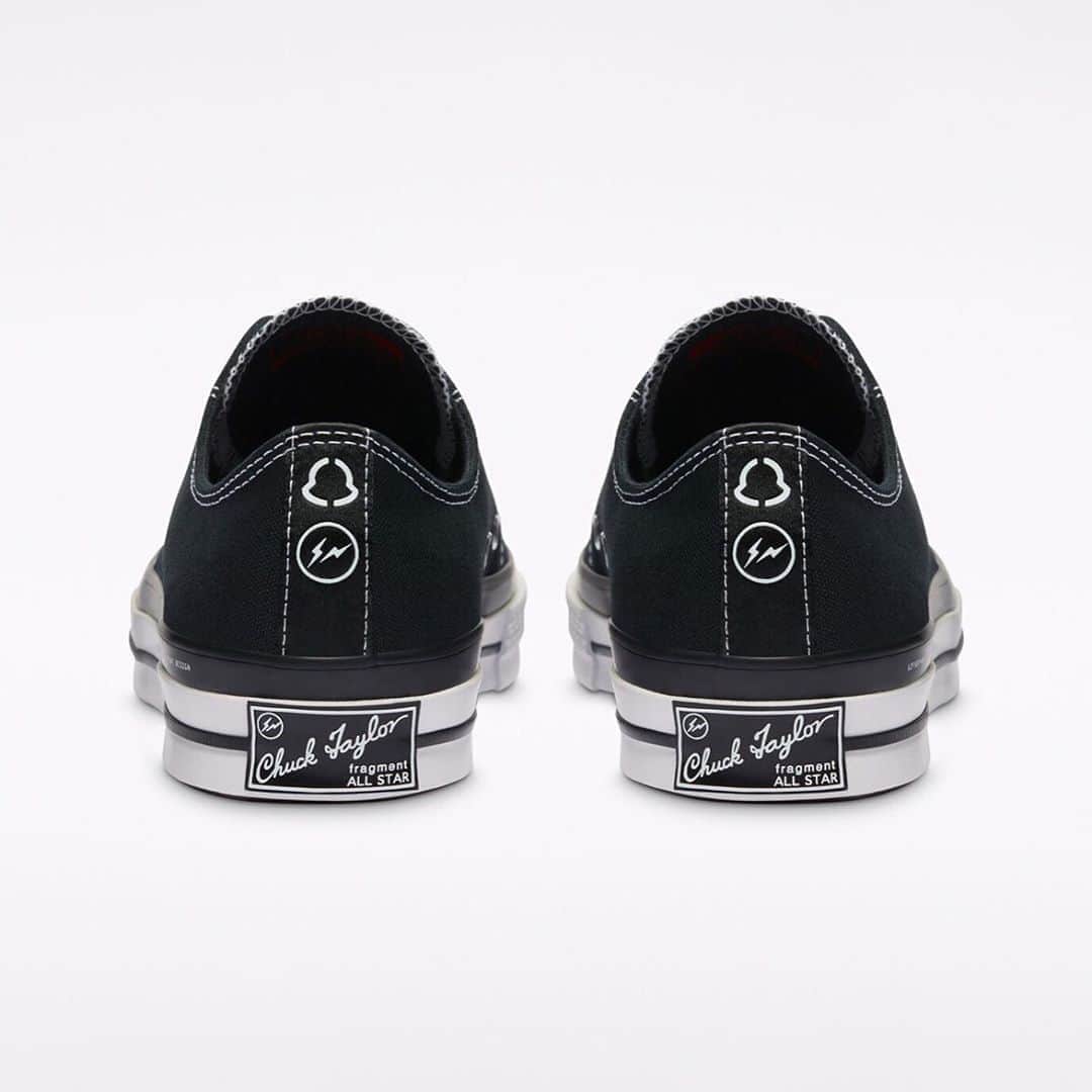 HYPEBEASTさんのインスタグラム写真 - (HYPEBEASTInstagram)「@hypebeastkicks: @moncler, @fujiwarahiroshi's fragment design label and @converse have revealed official images for their upcoming Chuck 70 Ox collaborations. Coming in elegant, tuxedo-like black/white and white/black colorways, each low-cut model uses a single-color canvas upper with Moncler and fragment design’s signature motifs at the heels and fragment’s tooling code on extra-thick black foxing on lateral and medial sides alike. Look for both pairs to release via the Converse webstore on September 3 for $135 USD each.⁠⠀ Photo: Converse」8月26日 15時57分 - hypebeast