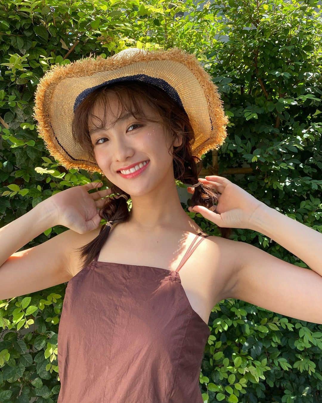 藤原万由子のインスタグラム：「夏☀️🌻🍉 . . hairmake: @yuukaaa_ngo」
