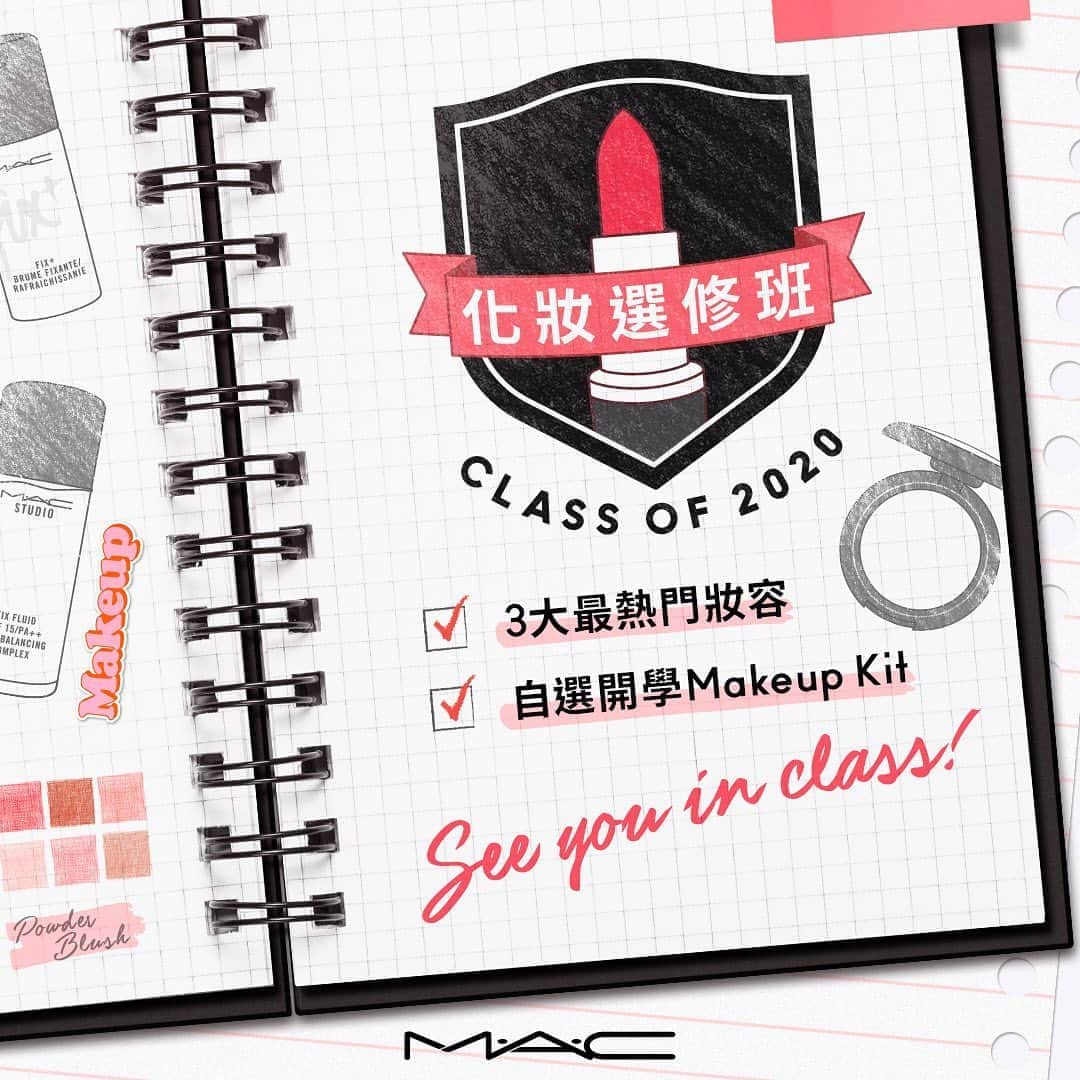 M·A·C Cosmetics Hong Kongさんのインスタグラム写真 - (M·A·C Cosmetics Hong KongInstagram)「#MAC同學仔，開學啦！📚 M·A·C 破天荒首次推出Zoom #MAC化妝選修班，每堂45分鐘，由M·A·C專業化妝師親自教授3大熱門妝容，令你成為 #MAC美妝學霸！ 📕上堂前，專業化妝師會了解每位#MAC同學仔 化妝風格及需要，為你指導專屬上妝技巧！ 📕記得按照自己鍾意嘅妝容風格揀選直送家中嘅Makeup Kit！每個 Makeup Kit 包括多種M·A·C明星產品，確保每位MAC同學仔 可以上堂時活學活用，親身感受玩妝嘅樂趣！ 📕❗️期間限定❗️只需HK$400 就可上堂兼享價值超過HK$860嘅Makeup Kit！立即到M·A·C IG Story Highlight 中獲得更多入學資訊啦！MAC化妝選修班見！📖  #MAC化妝選修班 #MAC美妝學霸 #MACHongKong  Hello M·A·C classmates, SCHOOL’S STARTED! M·A·C introduces our first virtual “Makeup Elective” via Zoom, a 1-on-1 45-min makeup class where our professional artists teach you about 3 latest looks!  📕Prior to class, our artist will first survey your needs and makeup enquiries, in order to tailor-made the class for you!  📕 Base on personal style and preference, pick the Makeup Kit you want and have it delivered to your door directly! Every Makeup Kit includes various hero products so you can try them on as the class goes!  📕Personalized makeup class + hero makeup kit ALL FOR  HK$400 only!  Enroll this Makeup Elective via M·A·C IG Story Highlight now! See you in class! 📖」8月26日 15時22分 - maccosmeticshk