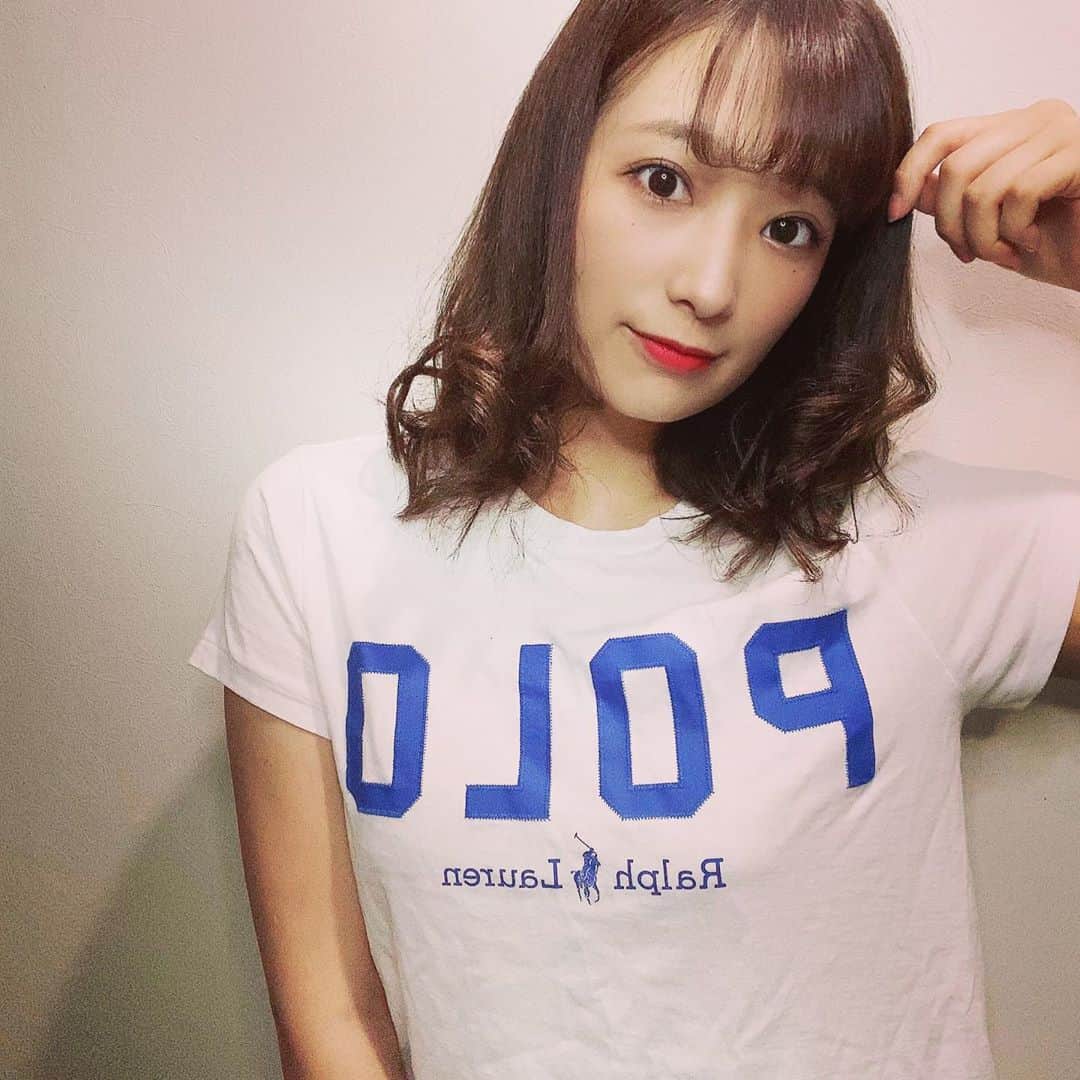 ミクのインスタグラム：「. . ラフな格好も好き💙 . .  #fashion #casualstyle #poloralphlauren #hairstyle #ootd  #foryou #summer #girl #tokyo #kyoto」